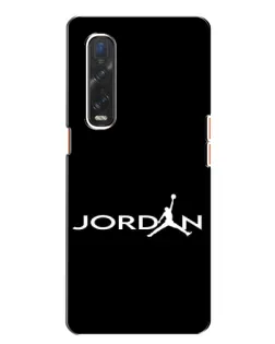 Чехол для OPPO Find X2 с картинкой «Jordan White Logo»