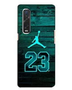 Чехол для OPPO Find X2 с картинкой «Jordan Cyan 23»