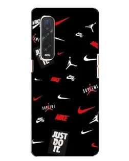 Чехол для OPPO Find X2 с картинкой «Nike Mix Pattern»