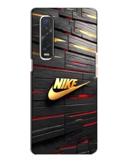 Чехол для OPPO Find X2 с картинкой «Золотой Nike на металле»