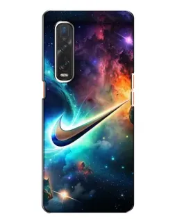 Чехол для OPPO Find X2 с картинкой «Космический Nike Swoosh»