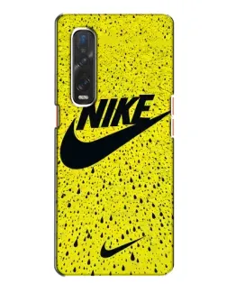 Чехол для OPPO Find X2 с картинкой «Желтый текстурный Nike»
