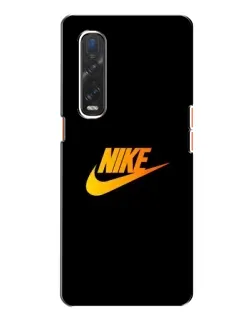 Чехол для OPPO Find X2 с картинкой «Золотой логотип Nike»