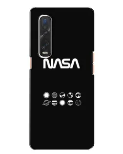 Чехол для OPPO Find X2 с картинкой «NASA — технический принт» Чехол для OPPO Find X2 с картинкой «NASA — технический принт»