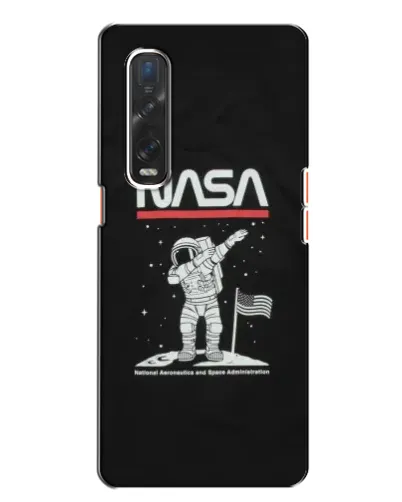 Чехол для OPPO Find X2 с картинкой «NASA — шагаем по Луне» Чехол для OPPO Find X2 с картинкой «NASA — шагаем по Луне»