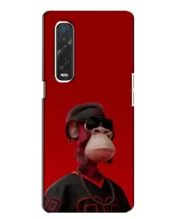 Чохол для OPPO Find X2 з картинкою «Bored Ape в червоному»