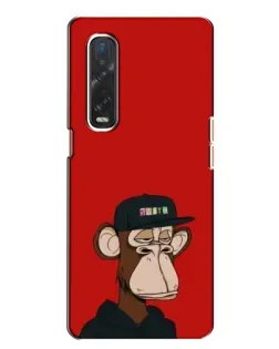 Чохол для OPPO Find X2 з картинкою «Bored Ape — червоний фон»