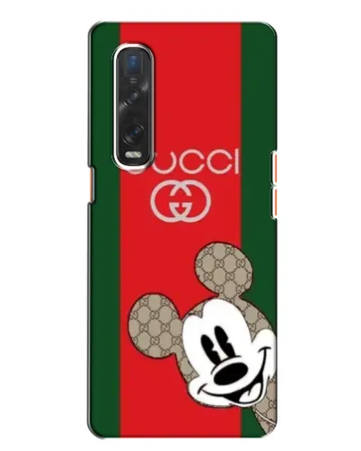 Чехол для OPPO Find X2 с картинкой «Gucci — полосы и Микки» Чехол для OPPO Find X2 с картинкой «Gucci — полосы и Микки»