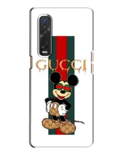 Чехол для OPPO Find X2 с картинкой «Микки Маус Gucci — полосы» Чехол для OPPO Find X2 с картинкой «Микки Маус Gucci — полосы»