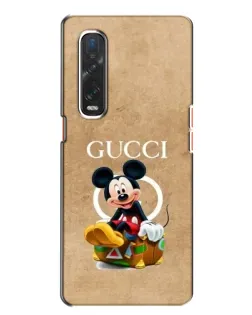 Чехол для OPPO Find X2 с картинкой «Микки Маус Gucci — крафт» Чехол для OPPO Find X2 с картинкой «Микки Маус Gucci — крафт»