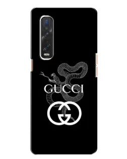 Чехол для OPPO Find X2 с картинкой «Gucci — серебряная змея» Чехол для OPPO Find X2 с картинкой «Gucci — серебряная змея»