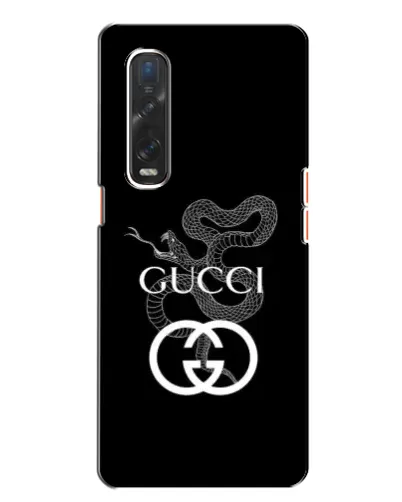 Чехол для OPPO Find X2 с картинкой «Gucci — серебряная змея» Чехол для OPPO Find X2 с картинкой «Gucci — серебряная змея»