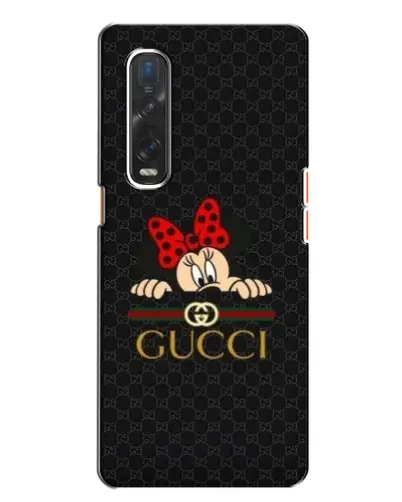 Чехол для OPPO Find X2 с картинкой «Минни Маус Gucci — черный»