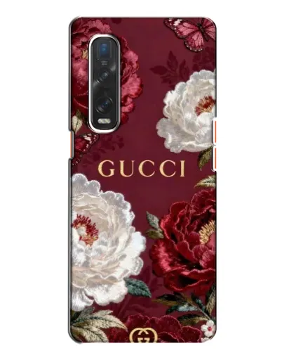 Чехол для OPPO Find X2 с картинкой «Gucci — бордовые розы» Чехол для OPPO Find X2 с картинкой «Gucci — бордовые розы»