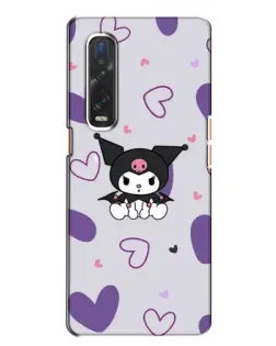 Чехол для OPPO Find X2 с картинкой «Kuromi и лавандовые сердца»