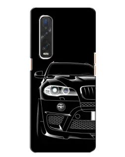 Чехол для OPPO Find X2 с картинкой «Темный силуэт BMW»