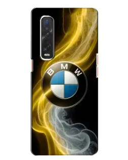 Чехол для OPPO Find X2 с картинкой «Золотистый дым BMW»