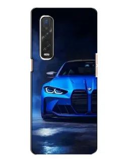 Чехол для OPPO Find X2 с картинкой «Голубая BMW M4»