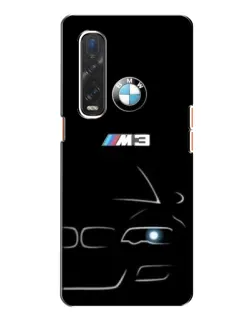 Чехол для OPPO Find X2 с картинкой «Минималистичный принт BMW M3»