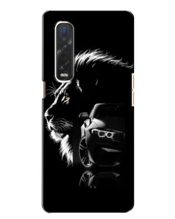 Чехол для OPPO Find X2 с картинкой «BMW и лев»