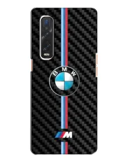 Чехол для OPPO Find X2 с картинкой «Эмблема BMW и карбон»