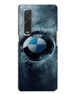 Чехол для OPPO Find X2 с картинкой «Логотип BMW — лед»