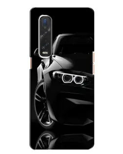 Чехол для OPPO Find X2 с картинкой «Черная BMW — профиль»