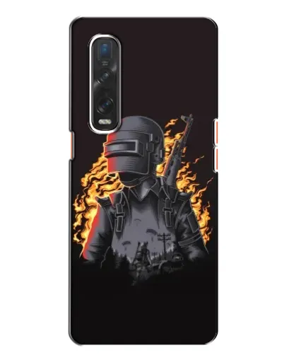 Чехол для OPPO Find X2 с картинкой «PUBG — огненный силуэт» Чехол для OPPO Find X2 с картинкой «PUBG — огненный силуэт»