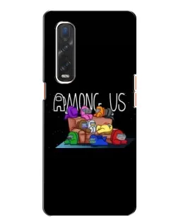 Чехол для OPPO Find X2 с картинкой «Логотип Among Us»