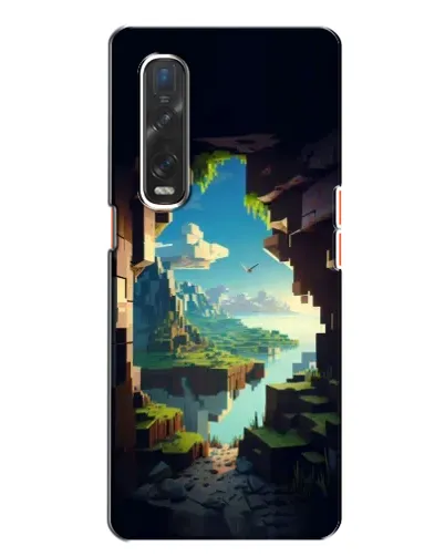 Чехол для OPPO Find X2 с картинкой «Вид из пещеры»