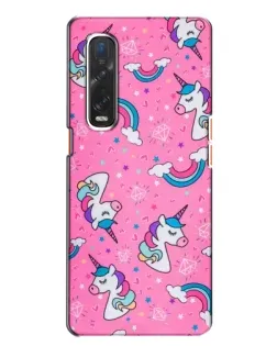 Чехол для OPPO Find X2 с картинкой «Unicorn паттерн розовый» Чехол для OPPO Find X2 с картинкой «Unicorn паттерн розовый»