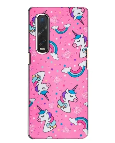 Чехол для OPPO Find X2 с картинкой «Unicorn паттерн розовый» Чехол для OPPO Find X2 с картинкой «Unicorn паттерн розовый»