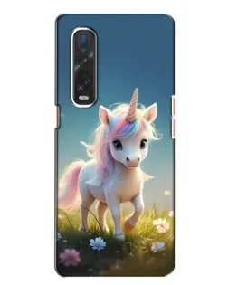 Чехол для OPPO Find X2 с картинкой «Единорог на поляне» Чехол для OPPO Find X2 с картинкой «Единорог на поляне»