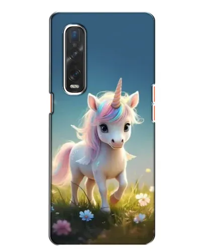 Чехол для OPPO Find X2 с картинкой «Единорог на поляне» Чехол для OPPO Find X2 с картинкой «Единорог на поляне»