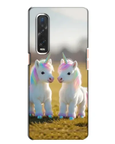 Чехол для OPPO Find X2 с картинкой «Пара единорогов» Чехол для OPPO Find X2 с картинкой «Пара единорогов»