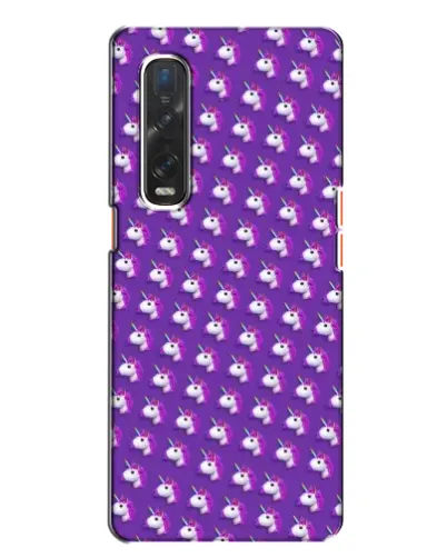Чехол для OPPO Find X2 с картинкой «Единороги на фиолетовом» Чехол для OPPO Find X2 с картинкой «Единороги на фиолетовом»