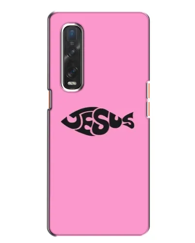 Чехол для OPPO Find X2 с картинкой «Розовый символ Jesus» Чехол для OPPO Find X2 с картинкой «Розовый символ Jesus»