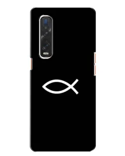 Чехол для OPPO Find X2 с картинкой «Символ рыбы Jesus» Чехол для OPPO Find X2 с картинкой «Символ рыбы Jesus»