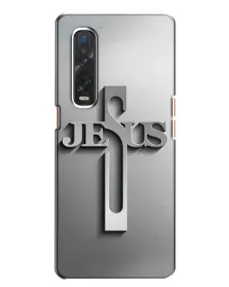 Чехол для OPPO Find X2 с картинкой «Металлический крест Jesus» Чехол для OPPO Find X2 с картинкой «Металлический крест Jesus»