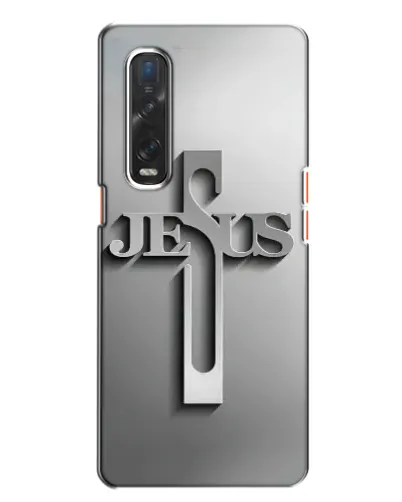 Чехол для OPPO Find X2 с картинкой «Металлический крест Jesus» Чехол для OPPO Find X2 с картинкой «Металлический крест Jesus»