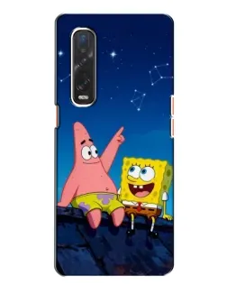 Чехол для OPPO Find X2 с картинкой «Губка Боб и Патрик ночью» Чехол для OPPO Find X2 с картинкой «Губка Боб и Патрик ночью»
