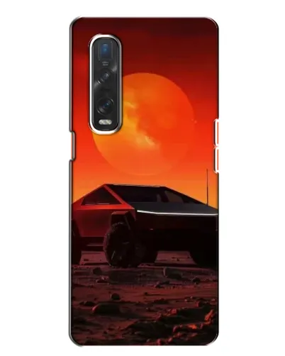 Чехол для OPPO Find X2 с картинкой «Cybertruck на Марсе»