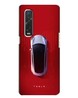 Чехол для OPPO Find X2 с картинкой «Tesla Top View» Чехол для OPPO Find X2 с картинкой «Tesla Top View»