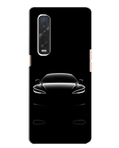 Чехол для OPPO Find X2 с картинкой «Силуэт Tesla Night»