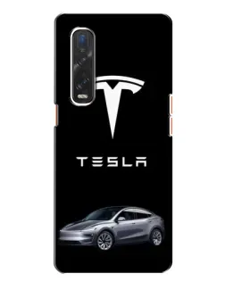 Чехол для OPPO Find X2 с картинкой «Tesla Model Y»