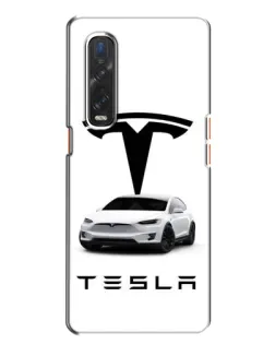 Чехол для OPPO Find X2 с картинкой «Tesla White Style»