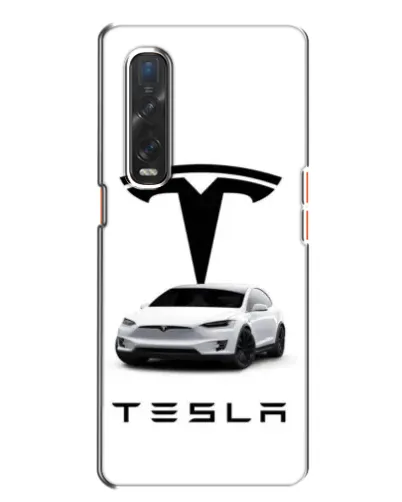 Чехол для OPPO Find X2 с картинкой «Tesla White Style»