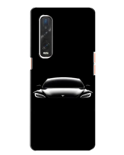 Чехол для OPPO Find X2 с картинкой «Фары Tesla Night»