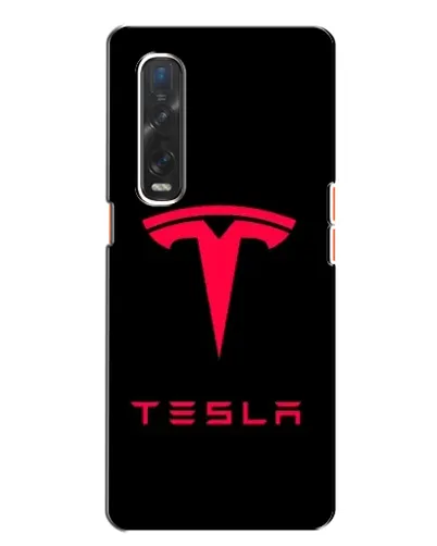 Чехол для OPPO Find X2 с картинкой «Tesla Red Logo»