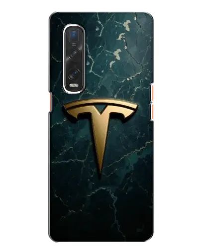 Чехол для OPPO Find X2 с картинкой «Мраморная Tesla Gold»